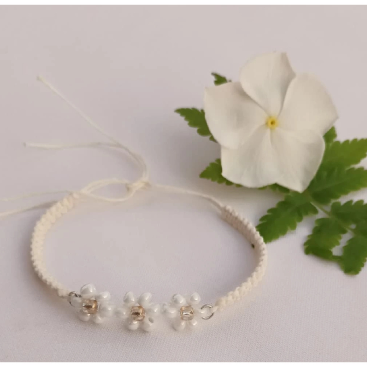 Pulsera individual tematica de flor perzonalizable